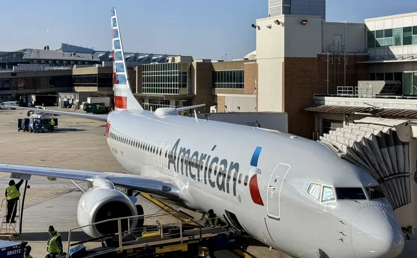 American Airlines Plane Catches Fire