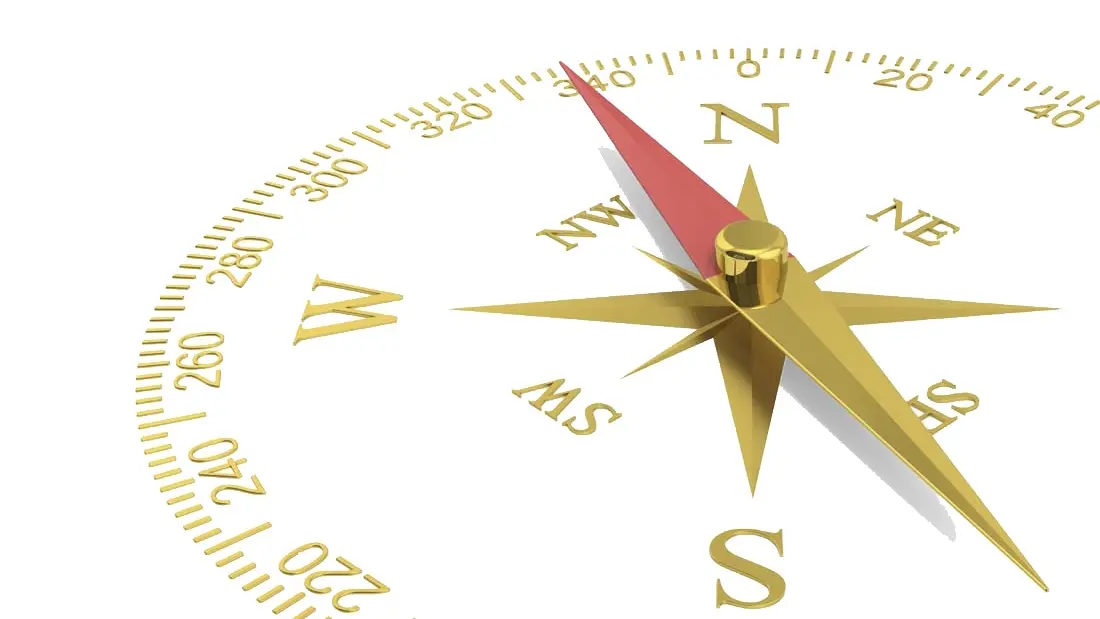 Site map, compass image